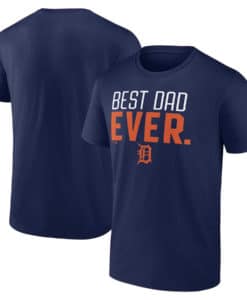 Detroit Tigers Men's Fanatics Fathers Day Navy T-Shirt Tee
