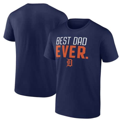 Detroit Tigers Men's Fanatics Fathers Day Navy T-Shirt Tee