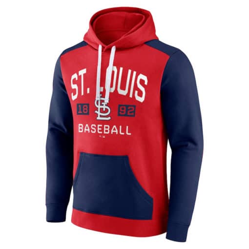 St. Louis Cardinals Men's Fanatics Navy Red Pullover Hoodie