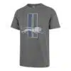 Detroit Lions Men's 47 Brand Classic Vintage Gray T-Shirt Tee