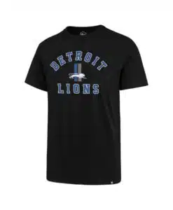 Detroit Lions 47 Brand Men's Black Arch Super Rival T-Shirt Tee