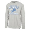 Detroit Lions Men's 47 Brand Grey Dozer Franklin Long Sleeve T-Shirt Tee