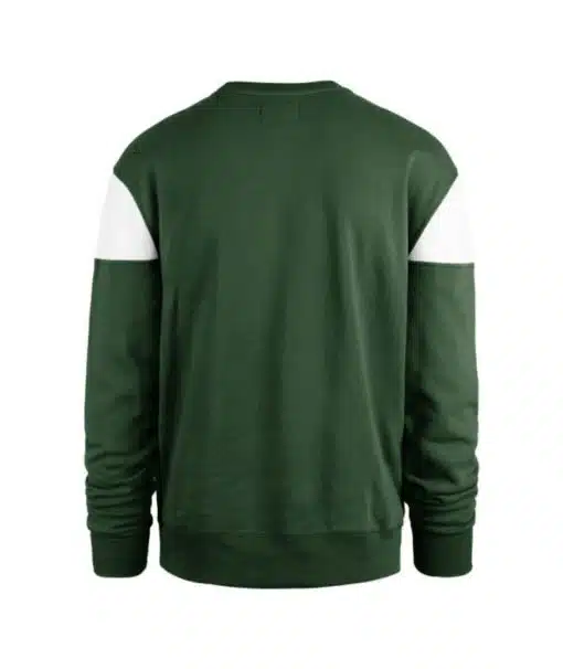 Michigan State Spartans Men's 47 Brand Vintage Green Crew Pullover Sweatshirt - Image 2