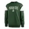 Michigan State Spartans Men's 47 Brand Vintage Green Crew Pullover Sweatshirt
