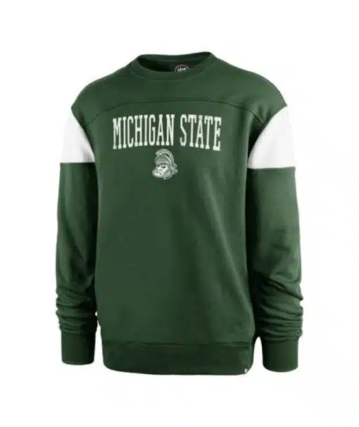 Michigan State Spartans Men's 47 Brand Vintage Green Crew Pullover Sweatshirt