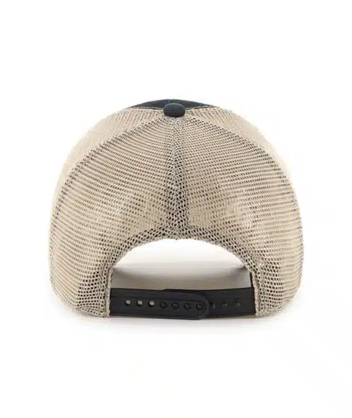 Baltimore Orioles 47 Brand Black Flagship MVP Khaki Mesh Snapback Hat