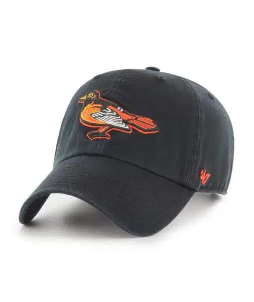 Baltimore Orioles 47 Brand Cooperstown Black Clean Up Adjustable Hat