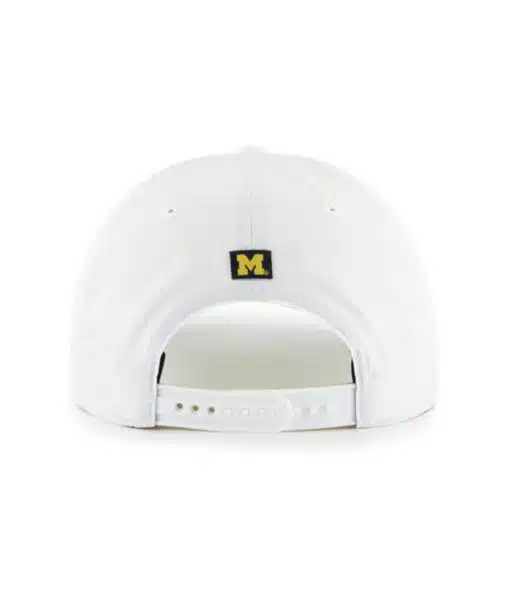 Michigan Wolverines 47 Brand White Downburst Hitch Snapback Hat
