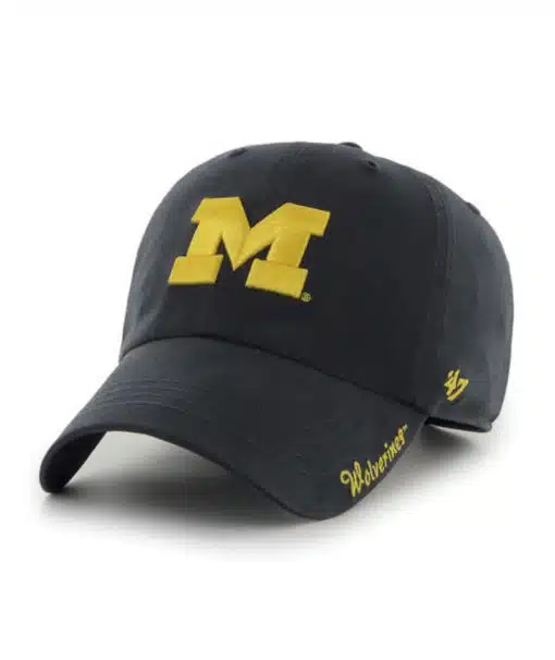 Michigan Wolverines Women's 47 Brand Navy Miata Clean Up Adjustable Hat