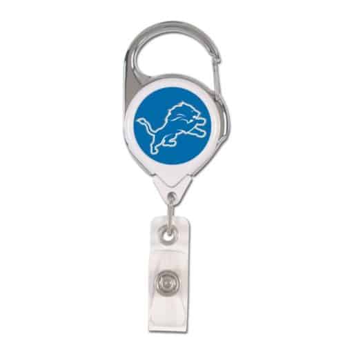 Detroit Lions White Retractable Premium Badge Holder