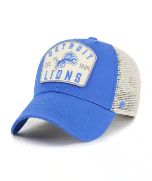 Detroit Lions 47 Brand Blue Raz Mccall Clean Up Mesh Snapback Hat