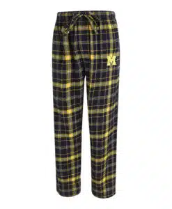 Michigan Wolverines Men's Ultimate Navy Plaid Flannel Pajama Pants
