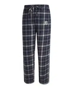 Detroit Tigers Men's Ultimate Navy Gray Plaid Flannel Pajama Pants