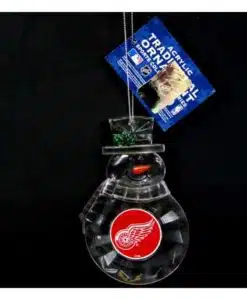 Detroit Red Wings Acrylic Snowman Ornament