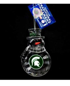 Michigan State Spartans Acrylic Snowman Ornament