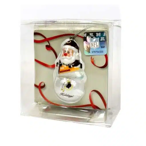 Washington Redskins Snowman Globe Ornament