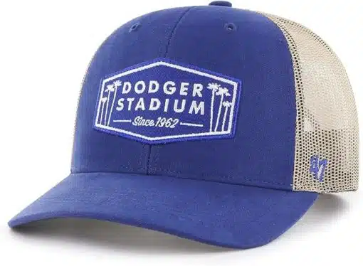 Los Angeles Dodgers 47 Brand Haven Blue Trucker Mesh Snapback Hat