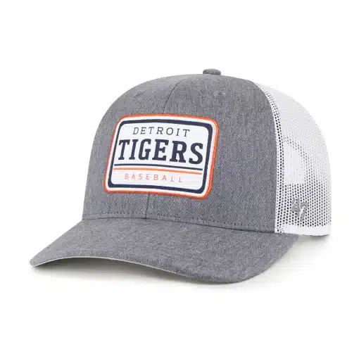 Detroit Tigers 47 Brand Gray Ellington Mesh Trucker Snapback Hat