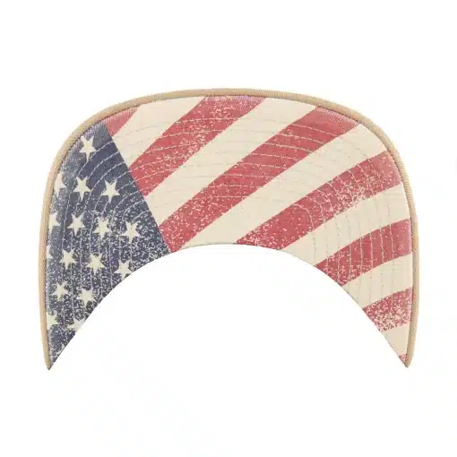 Detroit Tigers 47 Brand Khaki Glory Trucker Mesh Snapback Hat - Image 2