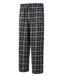 Purdue Boilermakers Men's Ledger Black Gray Flannel Pajama Pants
