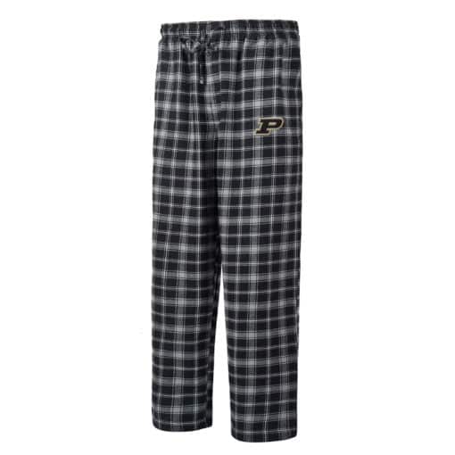 Purdue Boilermakers Men's Ledger Black Gray Flannel Pajama Pants