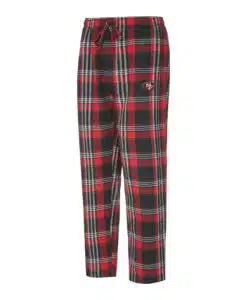 San Francisco 49ers Men's Region Black Red Flannel Pajama Pants