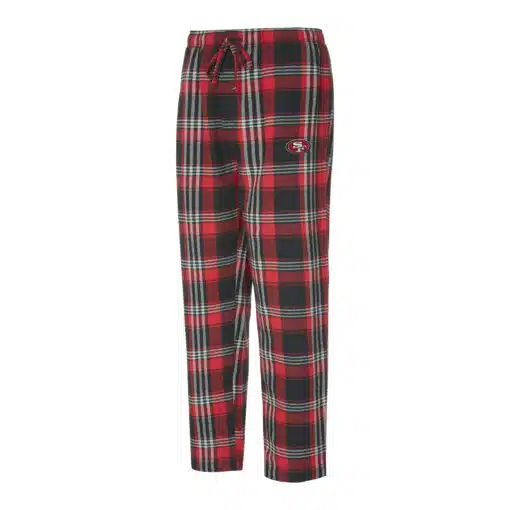 San Francisco 49ers Men's Region Black Red Flannel Pajama Pants