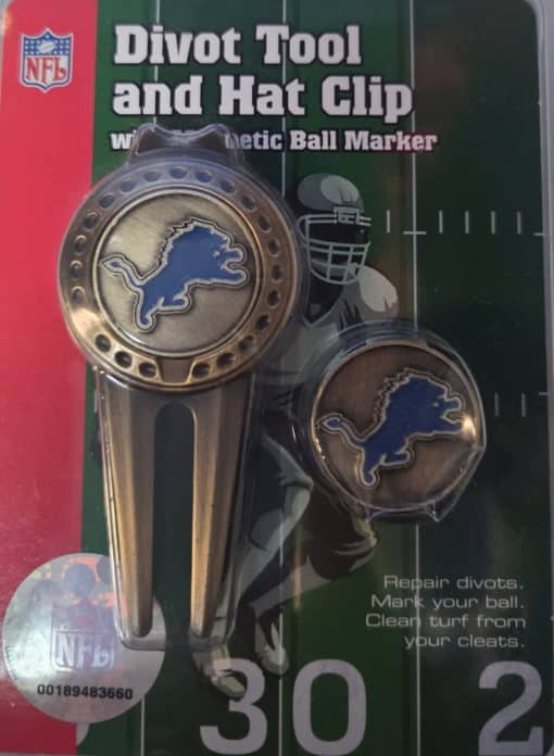 Detroit Lions Golf Divot Tool and Hat Clip