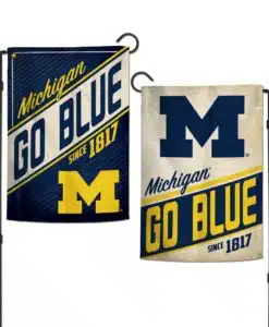 Michigan Wolverines Flag Go Blue 12.5x18 Garden Style 2 Sided
