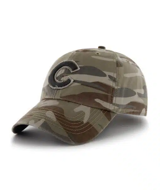 Chicago Cubs 47 Brand Camo Tarpoon Faded Clean Up Adjustable Hat