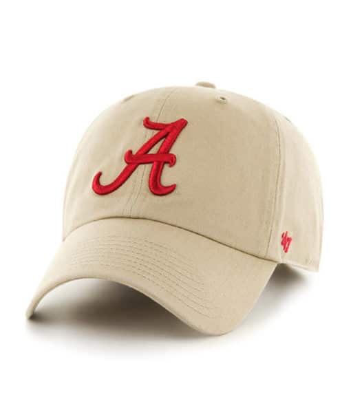 Alabama Crimson Tide 47 Brand Khaki Clean Up Adjustable Hat