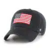 Wichita State Shockers OHT 47 Brand Black Clean Up Adjustable USA Flag Hat