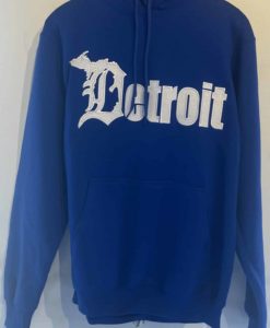 Detroit Michigan D Unisex Blue Pullover Hoodie