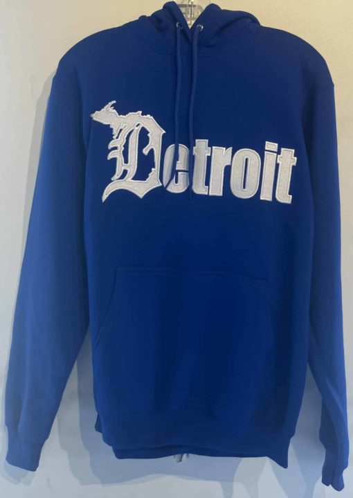 Detroit Michigan D Unisex Blue Pullover Hoodie