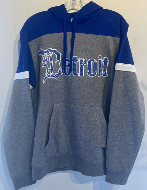 Detroit Michigan D Unisex Lions Blue Gray Pullover Hoodie