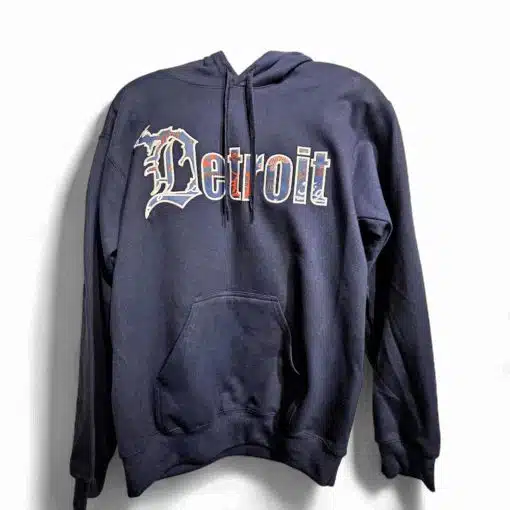 Detroit Michigan D Unisex Tigers Navy Pullover Hoodie
