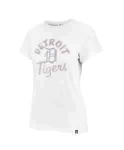 Detroit Tigers Women's 47 Brand White Wash Frankie T-Shirt Tee