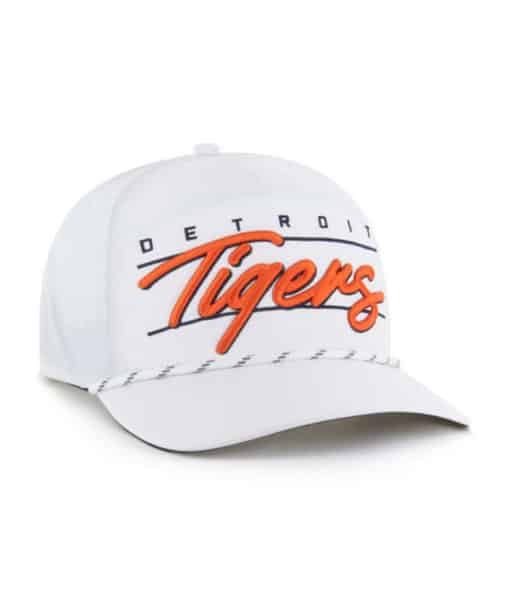 Detroit Tigers 47 Brand White Condor Brrr Hitch Snapback Hat - Image 2