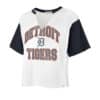 Detroit Tigers Women's 47 Brand Sandstone Dolly Crop T-Shirt Tee