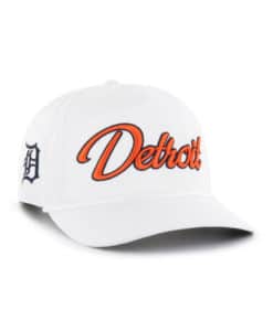 Detroit Tigers 47 Brand White Overhand Hitch Snapback Hat