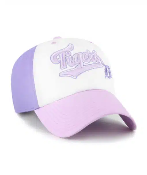 Detroit Tigers 47 Brand Aster Purple Clean Up Adjustable Hat - Image 2