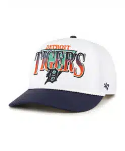 Detroit Tigers 47 Brand White Tribute Hitch RF Snapback Hat
