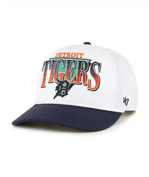 Detroit Tigers 47 Brand White Tribute Hitch RF Snapback Hat