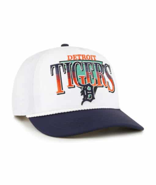 Detroit Tigers 47 Brand White Tribute Hitch RF Snapback Hat - Image 4