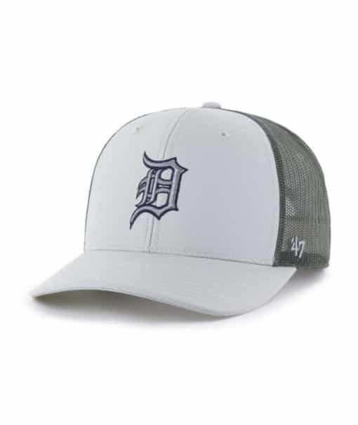 Detroit Tigers 47 Brand Gray Trucker Mesh Snapback Hat