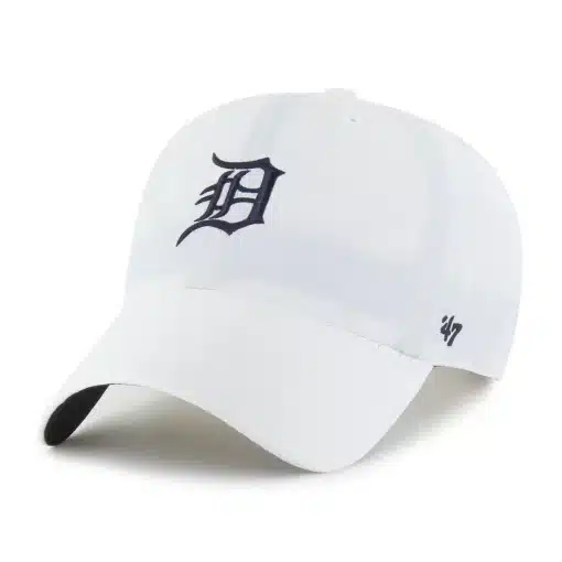 Detroit Tigers 47 Brand White Vista Clean Up Adjustable Hat - Image 4
