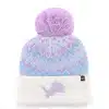Detroit Lions Women's 47 Brand White Light Purple Elsa Cuff Knit Hat