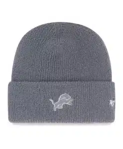 Detroit Lions 47 Brand Wolf Gray Foundational Cuff Knit Hat