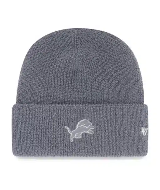 Detroit Lions 47 Brand Wolf Gray Foundational Cuff Knit Hat