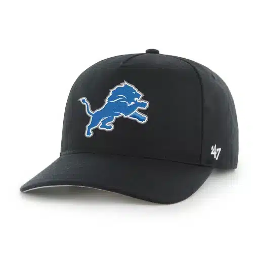 Detroit Lions 47 Brand Black RF Hitch Adjustable Snapback Hat